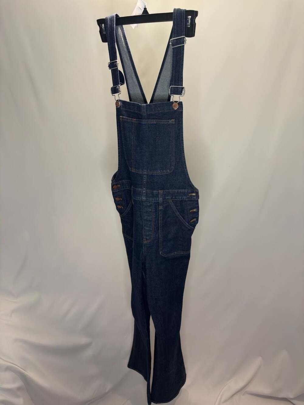 Madewell Dark Wash Fitted Bootcut Denim Overalls - Size Medium
